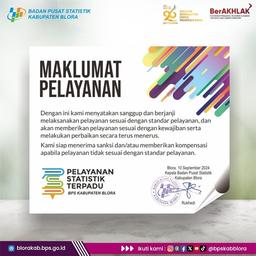 Maklumat Pelayanan PST BPS Kabupaten Blora