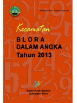 Kecamatan Kota Blora Dalam Angka 2013