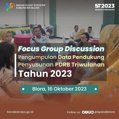 Focus Group Discussion (FGD) Pengumpulan Data Pendukung Penyusunan PDRB Triwulanan Tahun 2023