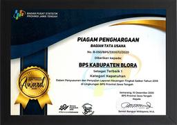 BPS Kabupaten Blora mencatat prestasi pada BPS Provinsi Jawa Tengah Awards 2020