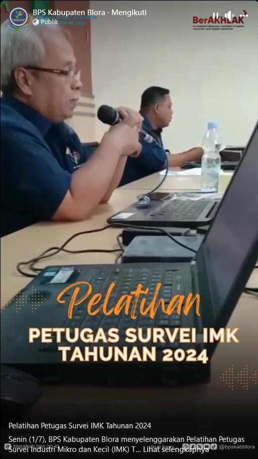 Pelatihan Petugas Survei IMK Tahunan 2024