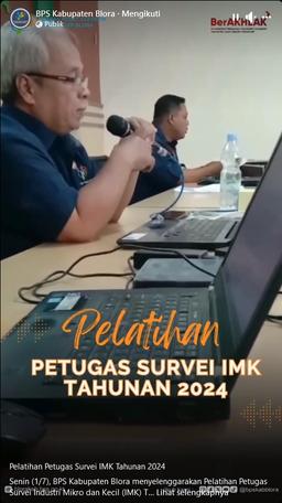 Pelatihan Petugas Survei IMK Tahunan 2024