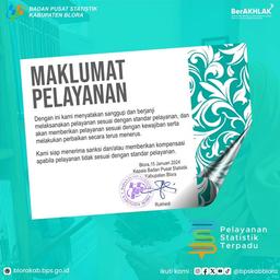 Maklumat Pelayanan BPS Kabupaten Blora